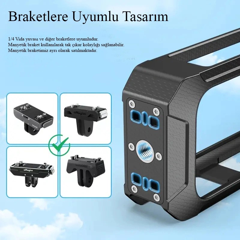 Teknoroket Insta360 X5 Sert Koruyucu Kafes –  Dayanıklı ve Güvenli