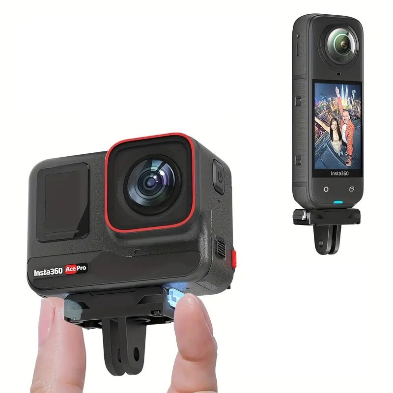 Teknoroket Insta360 X5, X4, Ace Pro / Pro 2 Manyetik Kamera Tutucu (Quick Release)