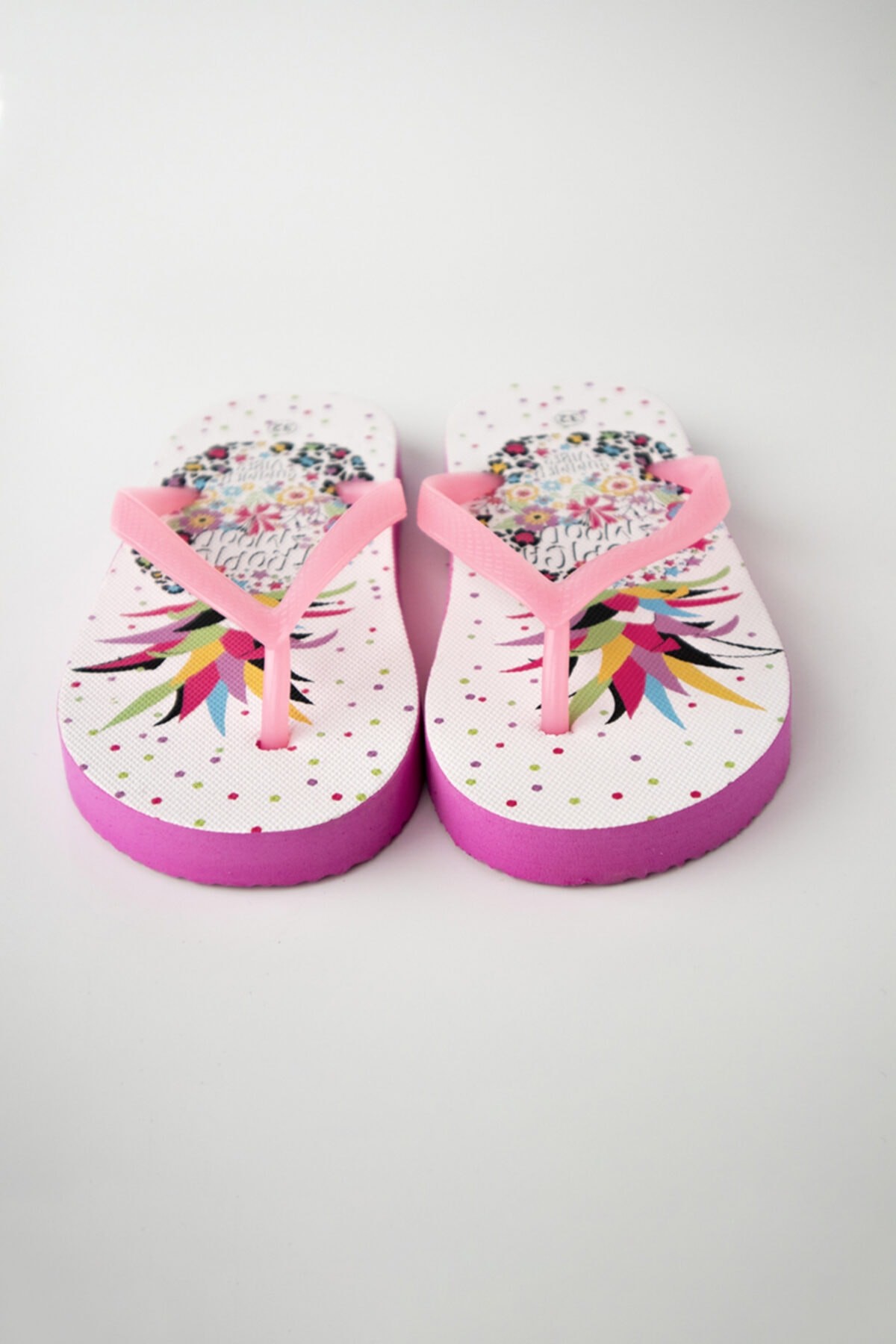 Çocuk Rahat Parmak Arası Plaj Terliği Flipflops - pembe