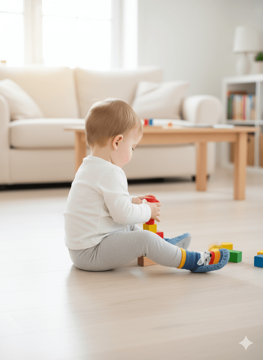 Kaydırmaz Deri Taban Rahat Bebek Çocuk Çarık Soket Çorap Patik Panduf Ev Anaokulu Ayakkabısı - soft renkli
