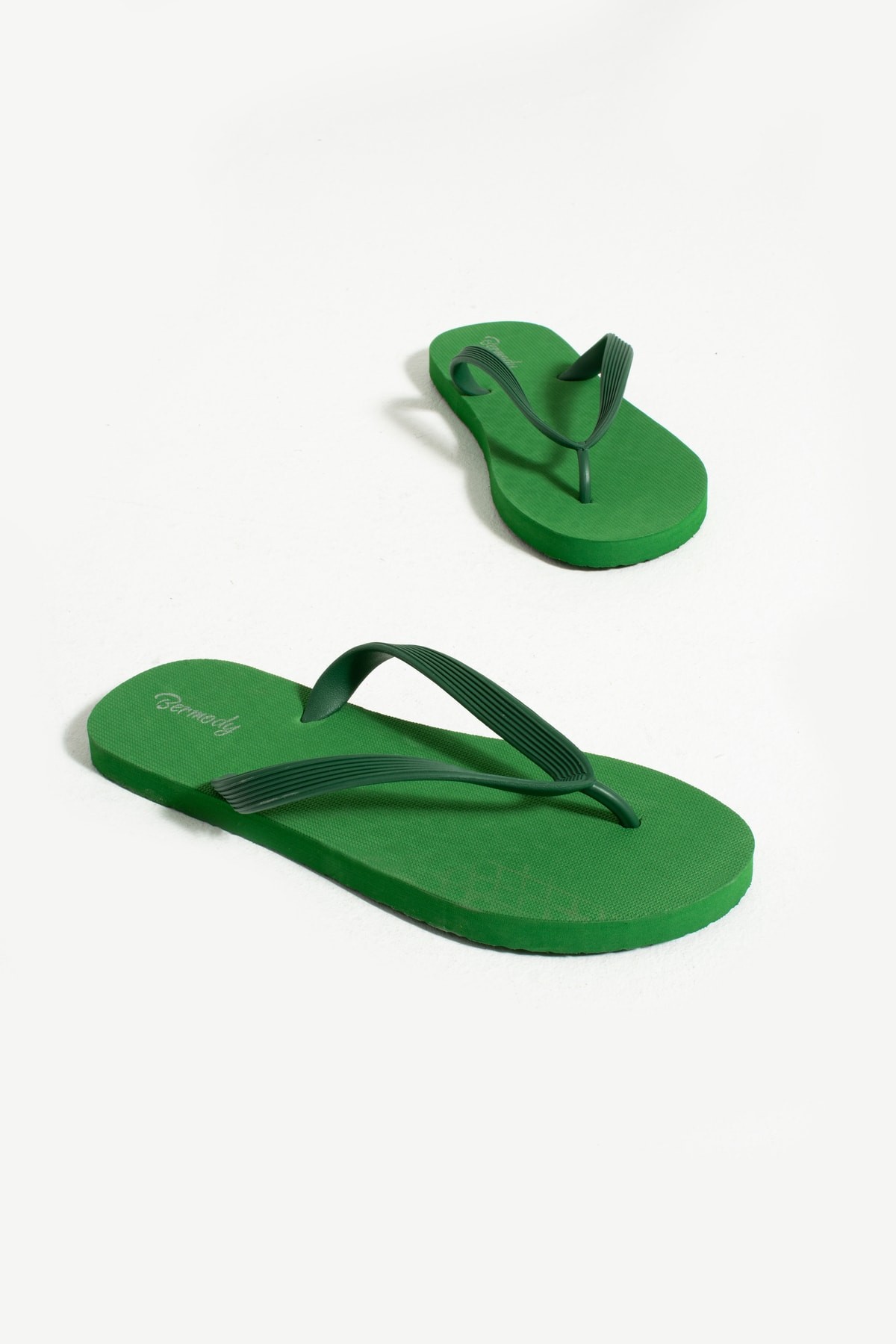 Erkek Rahat Parmak Arası Basic Plaj Terliği Flipflops - yeşil