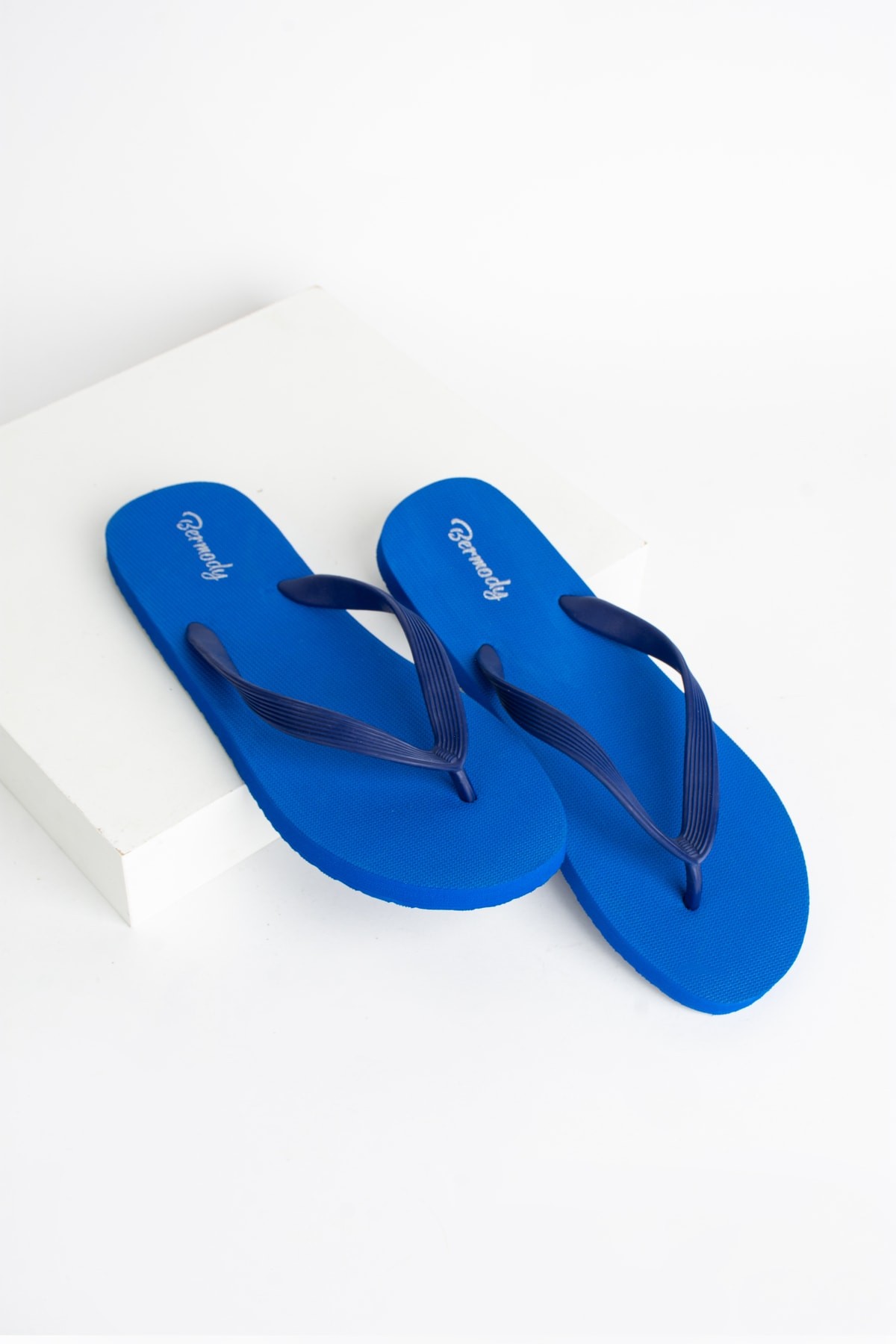 Erkek Rahat Parmak Arası Basic Plaj Terliği Flipflops - mavi