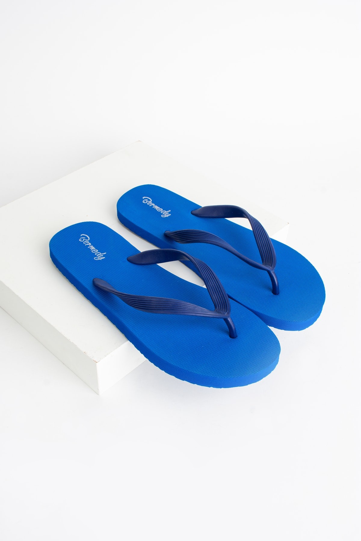 Erkek Rahat Parmak Arası Basic Plaj Terliği Flipflops - mavi