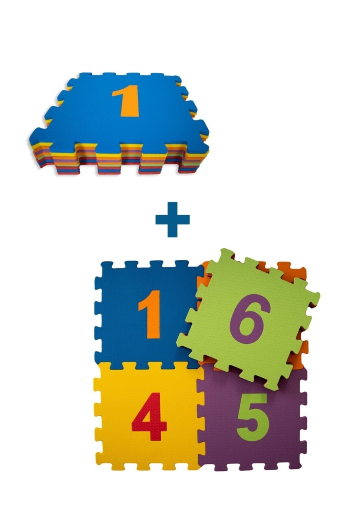 18 Parça Rakamlar Eğitici Evamat Puzzle Yer Karosu ve Oyuncak