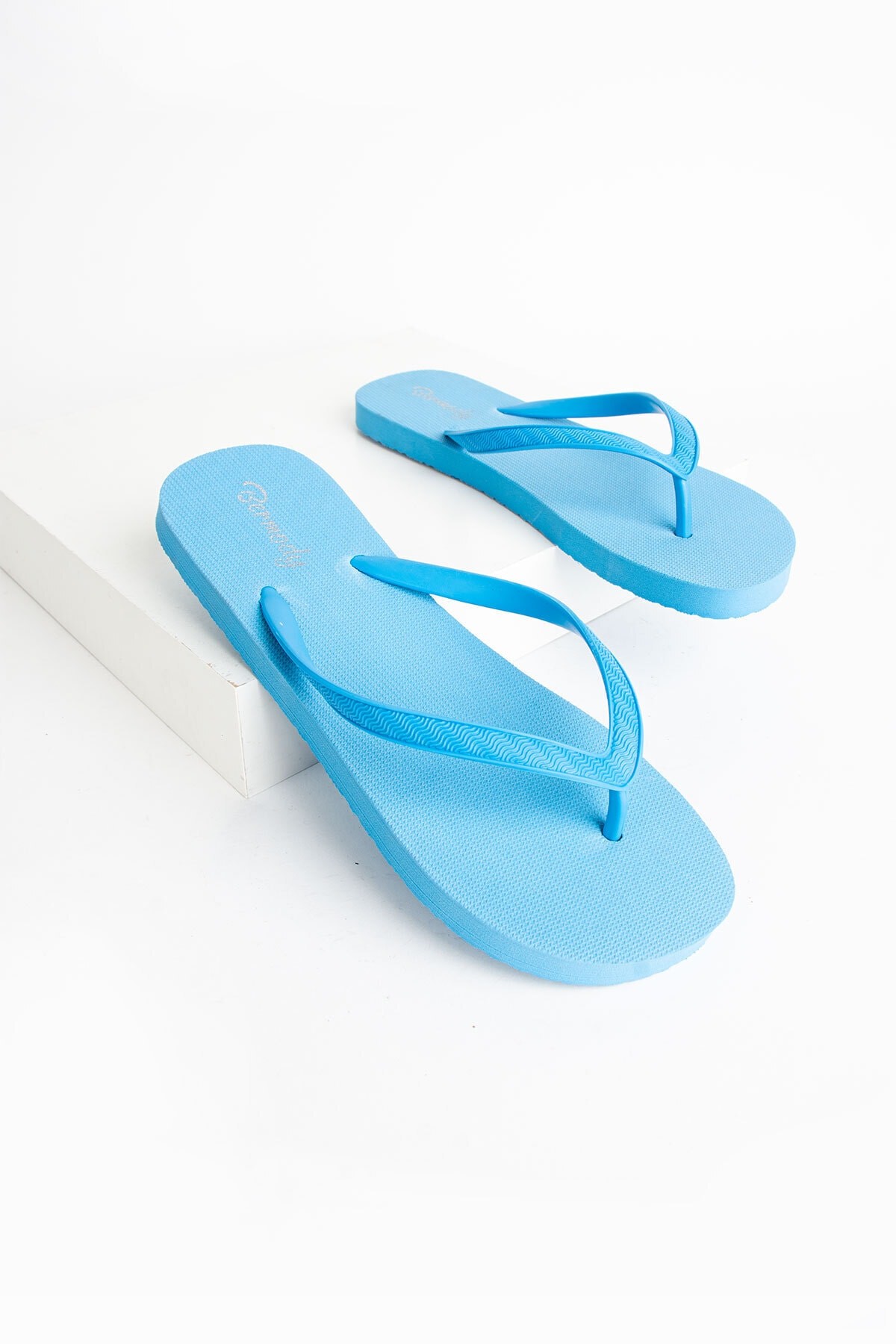 Kadın Basic Rahat Parmak Arası Acıtmaz Plaj Terliği Flip Flops - mavi̇