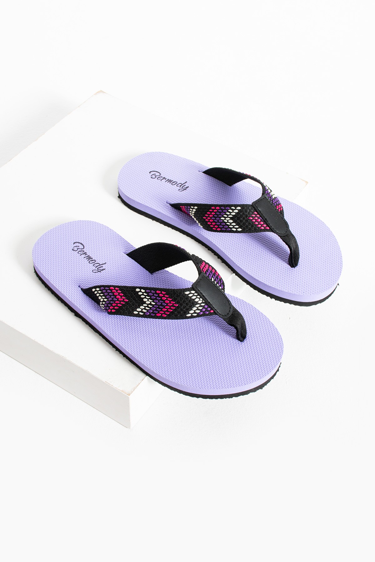 Perla Soft Renkler Kadın Kumaşlı Basic Rahat Parmak Arası Acıtmaz Havuz Plaj Terliği Flip Flops