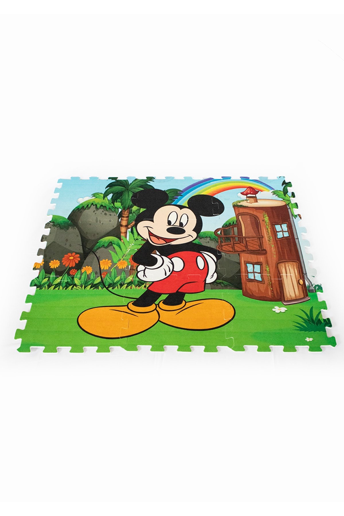 9 Parça Mickey Mouse Eğlendirici Keçe Kaplı Evamat Puzzle Yer Karosu Ve Oyun Halısı