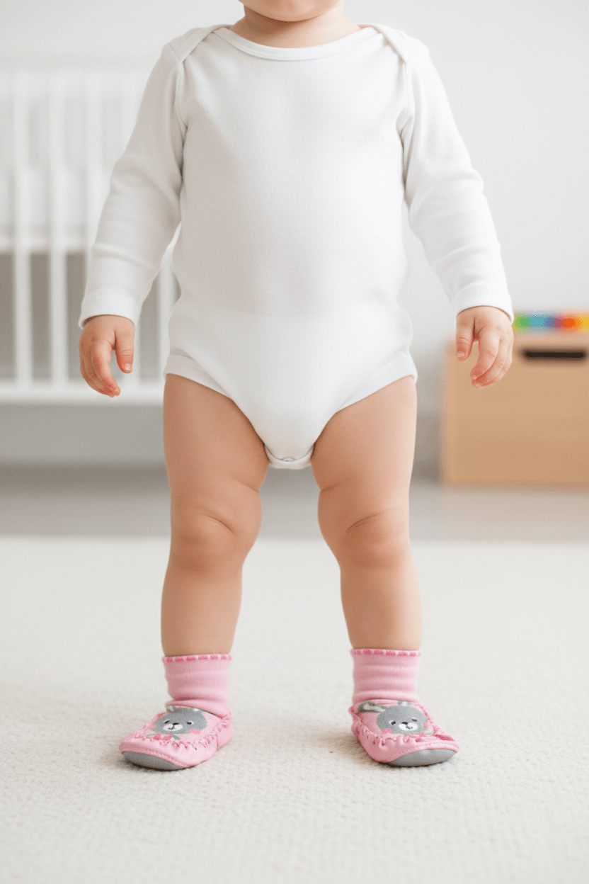 Kaydırmaz Deri Taban Rahat Bebek Çocuk Çarık Soket Çorap Patik Panduf Ev Anaokulu Ayakkabısı - pembe