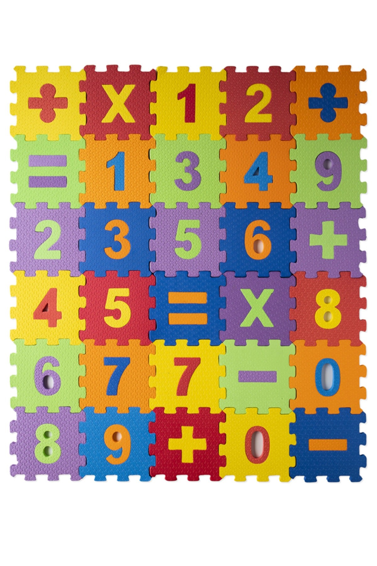 60 Parça Rakam Ve Matematik Seti Eva Puzzle Mini Yer Karosu Eğitici Oyuncak