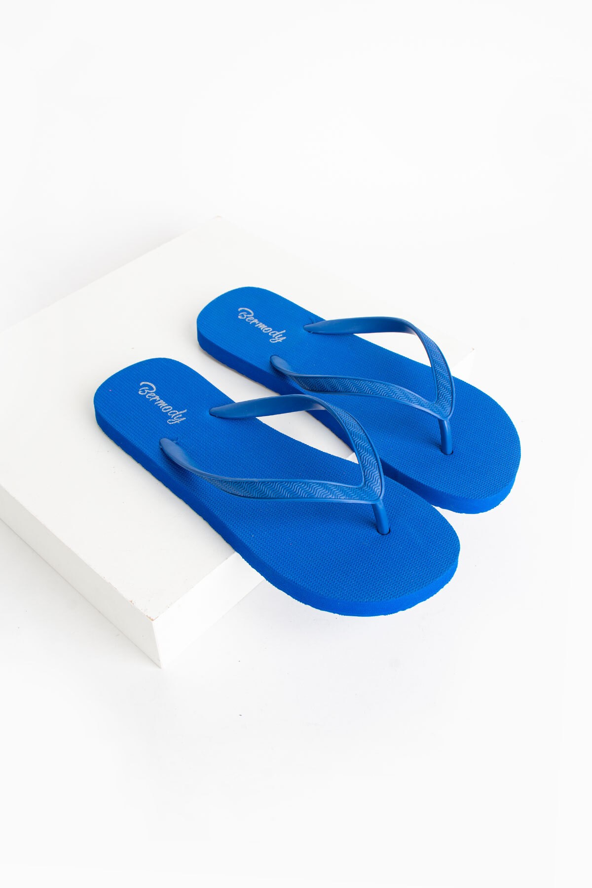 Kadın Basic Rahat Parmak Arası Acıtmaz Plaj Terliği Flip Flops - saks mavi̇si̇