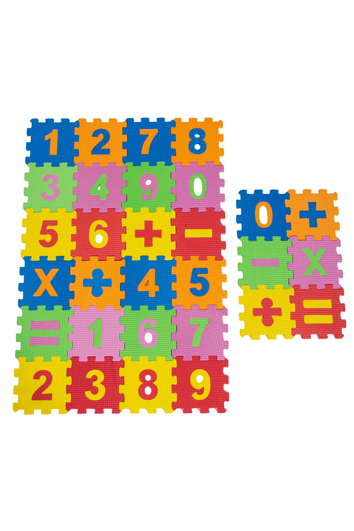 Harf Ve Matematik Seti Eva Puzzle Eğitici Oyuncak & 66 Parça Mini Yer Karosu