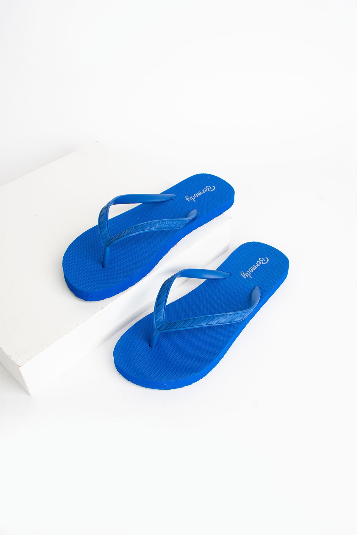 Kadın Basic Rahat Parmak Arası Acıtmaz Plaj Terliği Flip Flops - saks mavi̇si̇