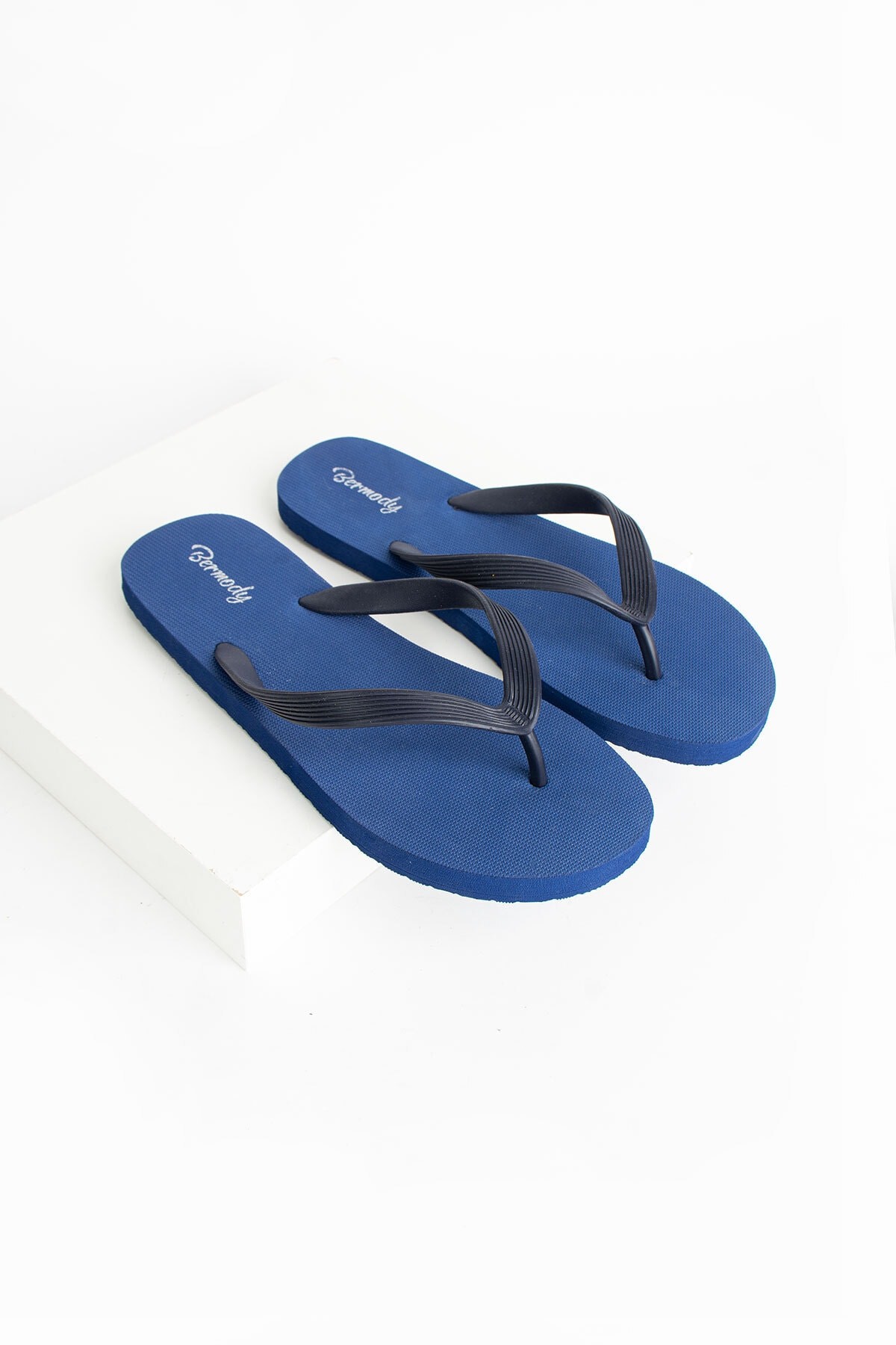 Erkek Rahat Parmak Arası Basic Plaj Terliği Flipflops - lacivert