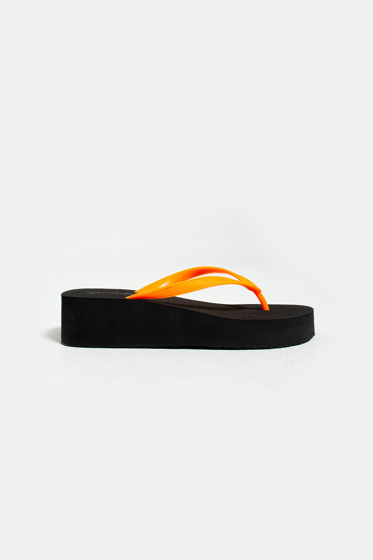 Pamela Platform Parmak Arası Pvc Acıtmaz Plaj Terliği Flip Flops - turuncu