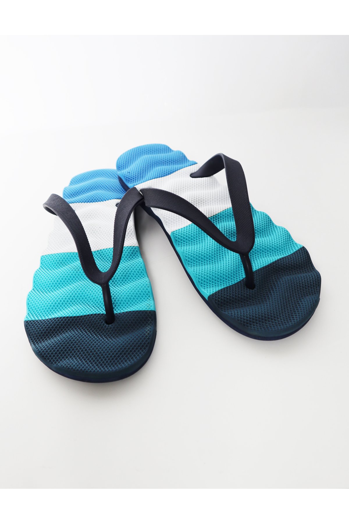 Erkek Rahat Dalgalı Parmak Arası Basic Plaj Terliği Flip Flops - lacivert