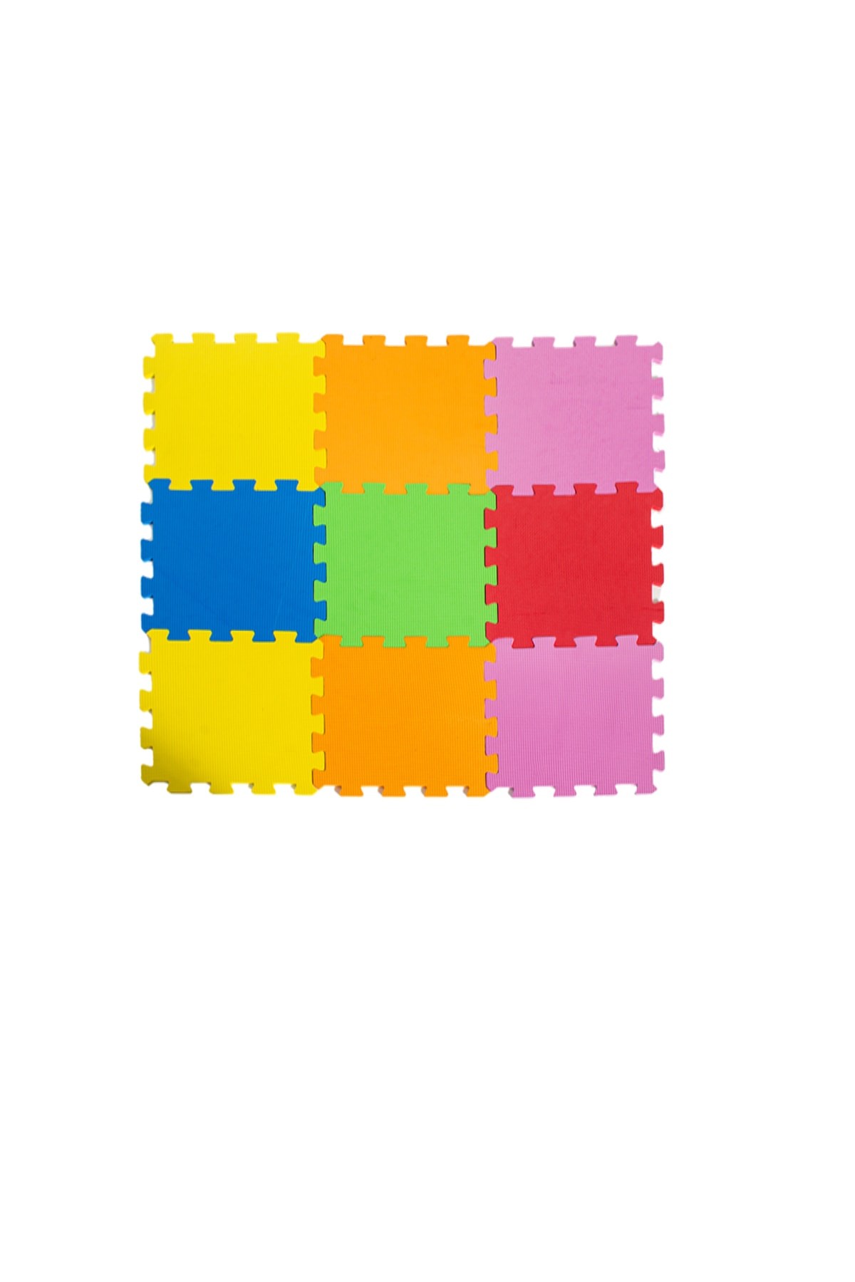 Renkli Desensiz Evamat Puzzle Yer Karosu & Oyuncak