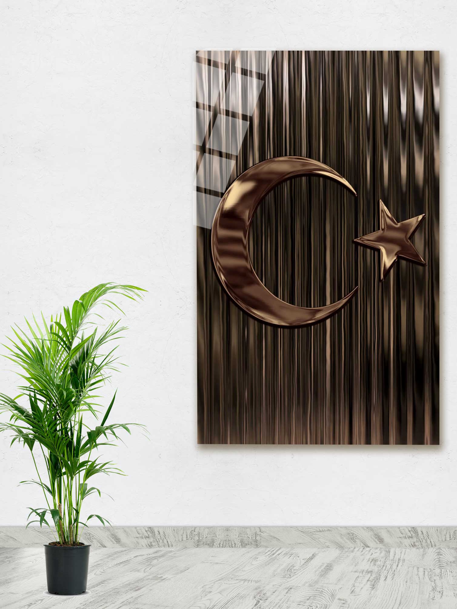 Ayyıldız Bayrak Cam Tablo