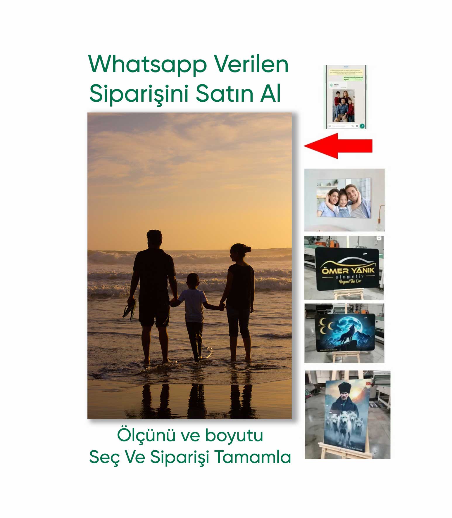 Kişiye özel whatsapp üzerinden verilen siparişleri Satın al