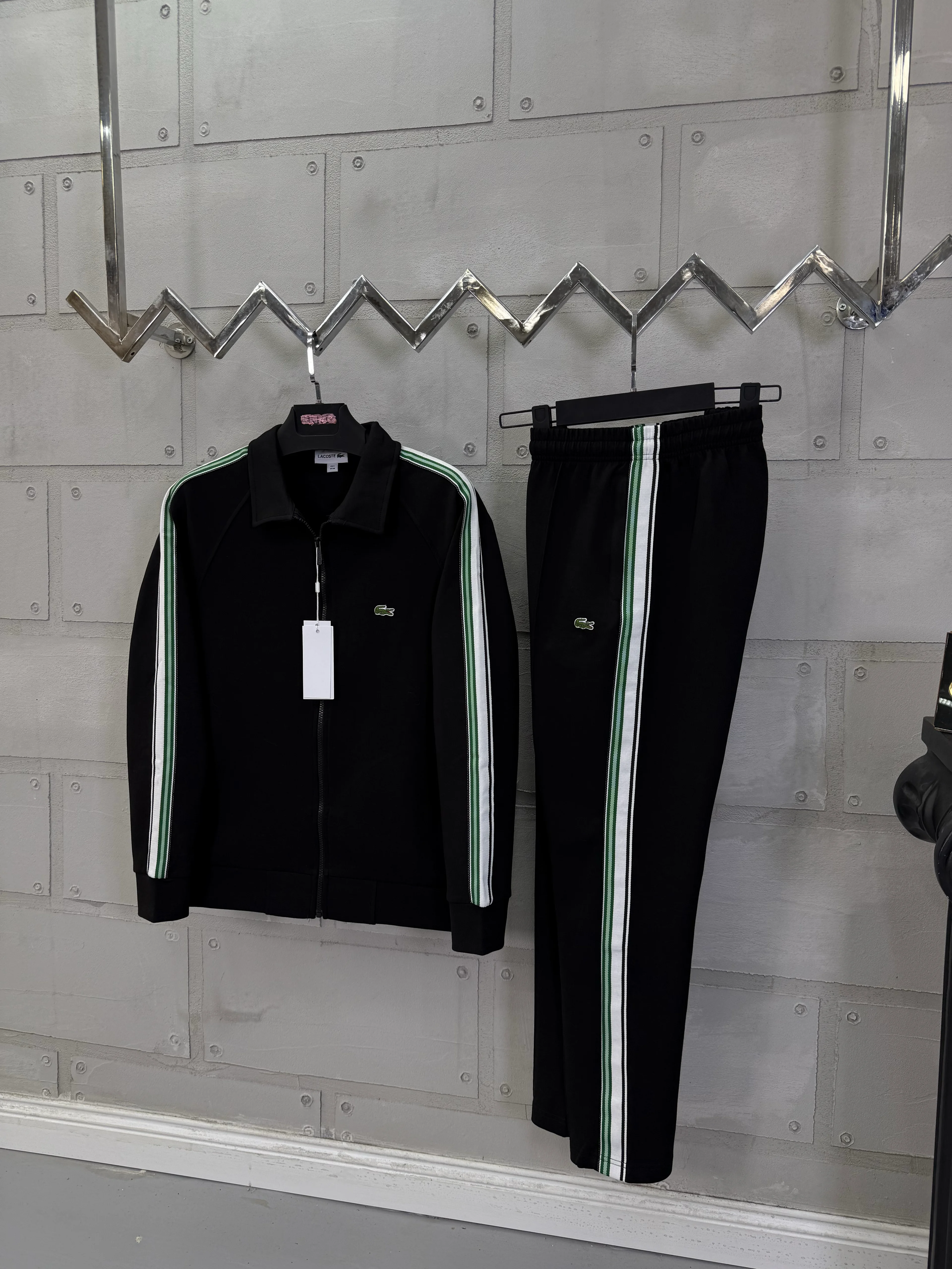 LCST Biye Şeritli Eşofman Takım Siyah