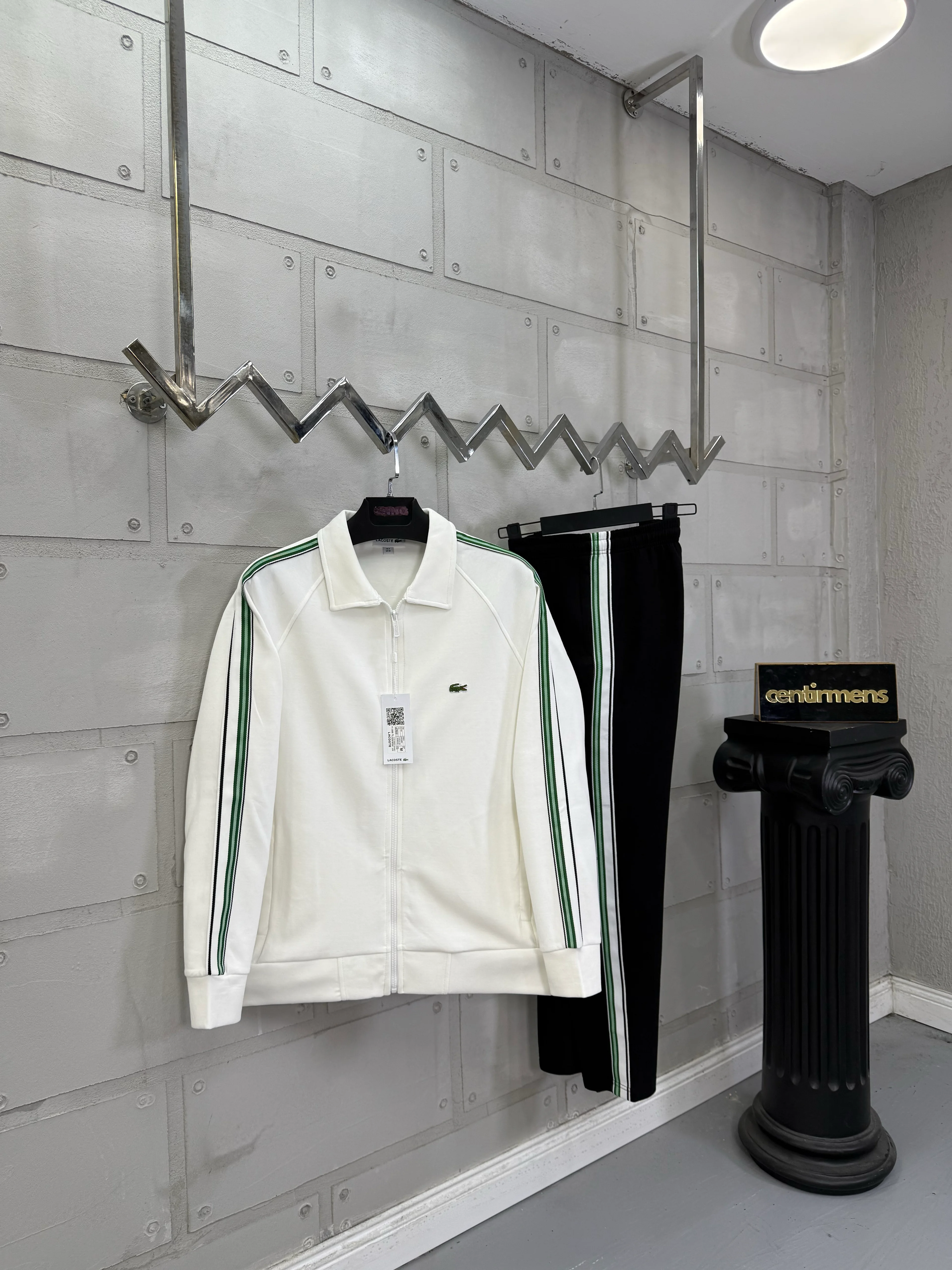 LCST Biye Şeritli Eşofman Takım Beyaz