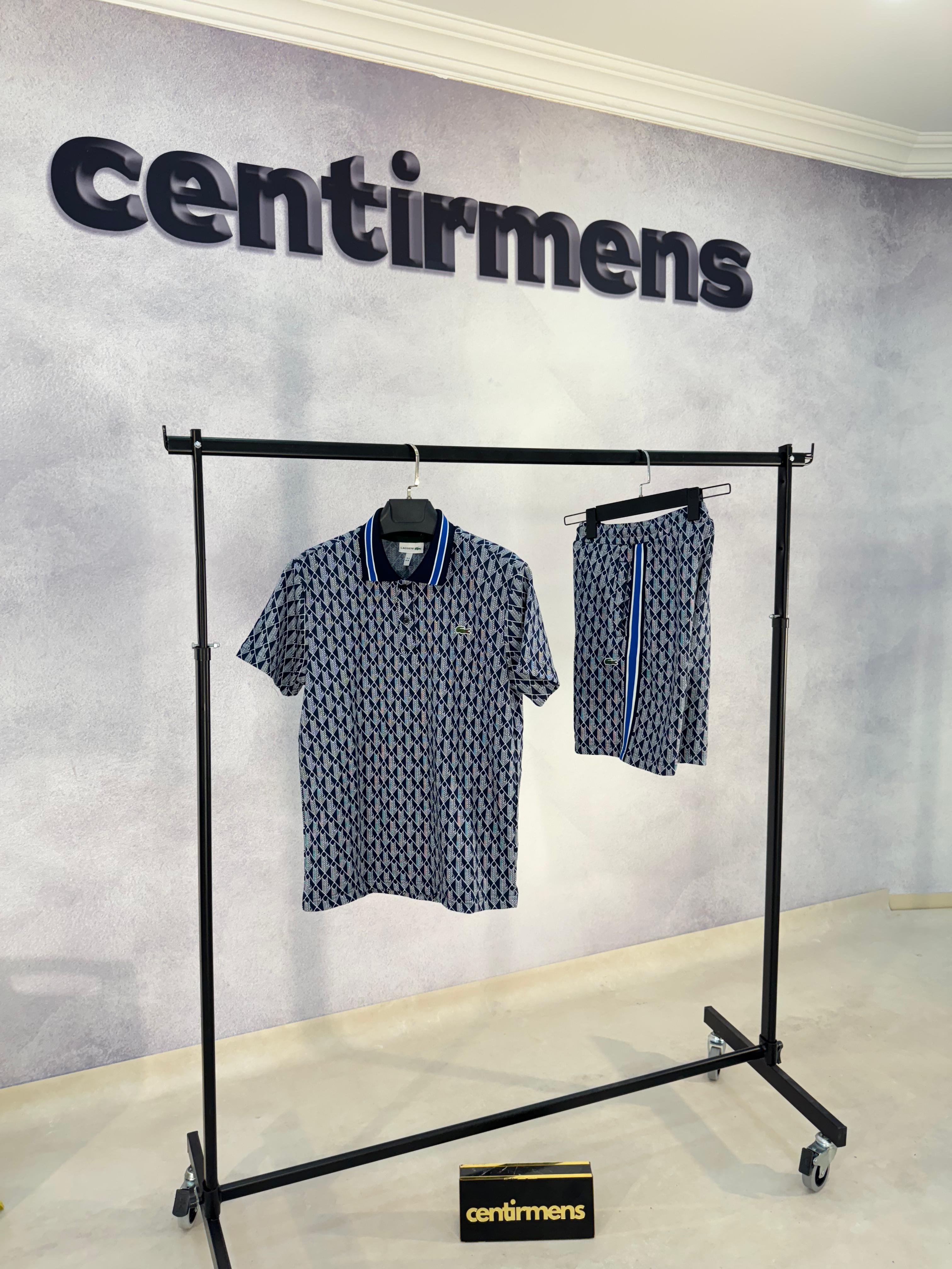 Lacoste Lacivert Monogrom Şortlu Takım