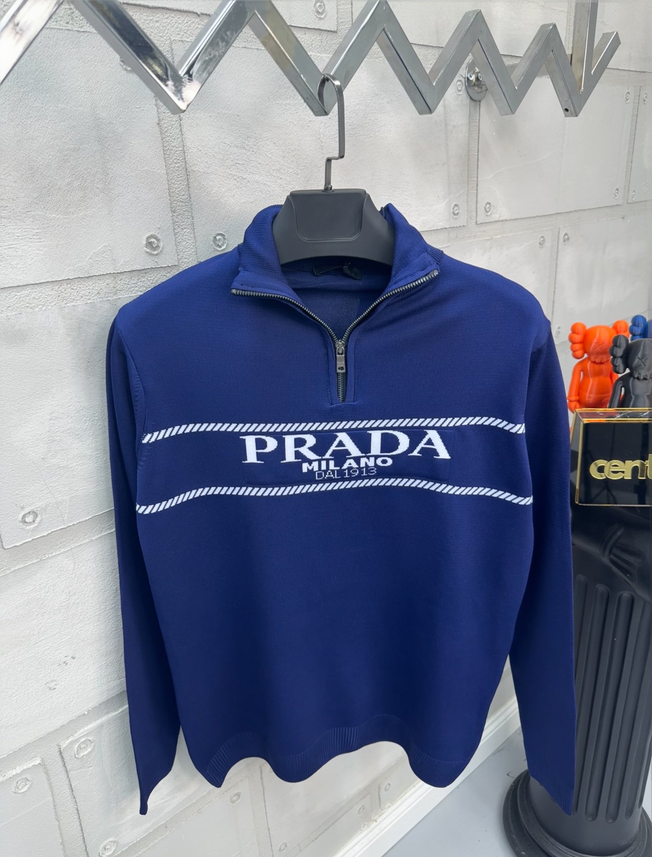 Prada Mavi Fermuar Detay 