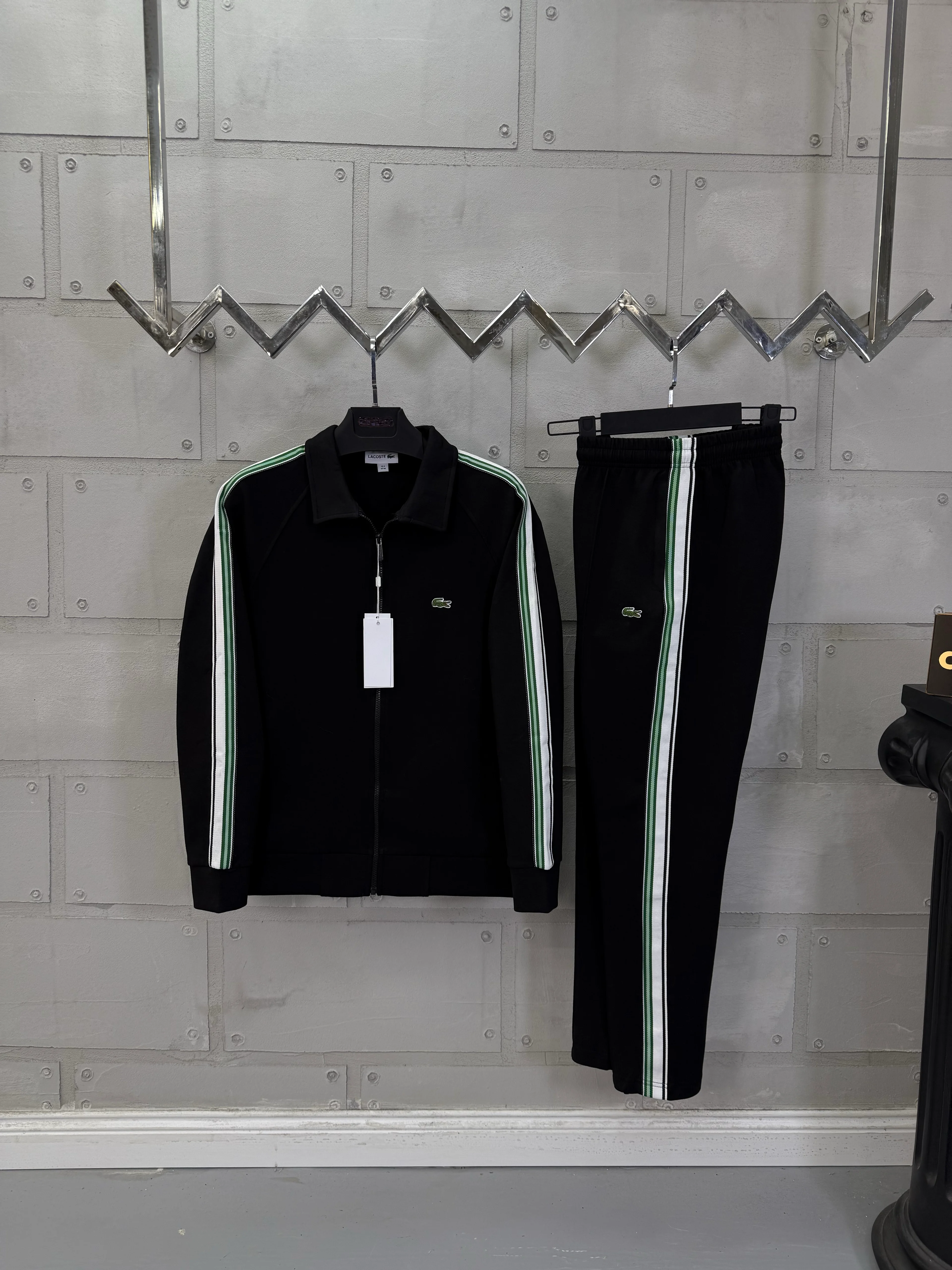 LCST Biye Şeritli Eşofman Takım Siyah