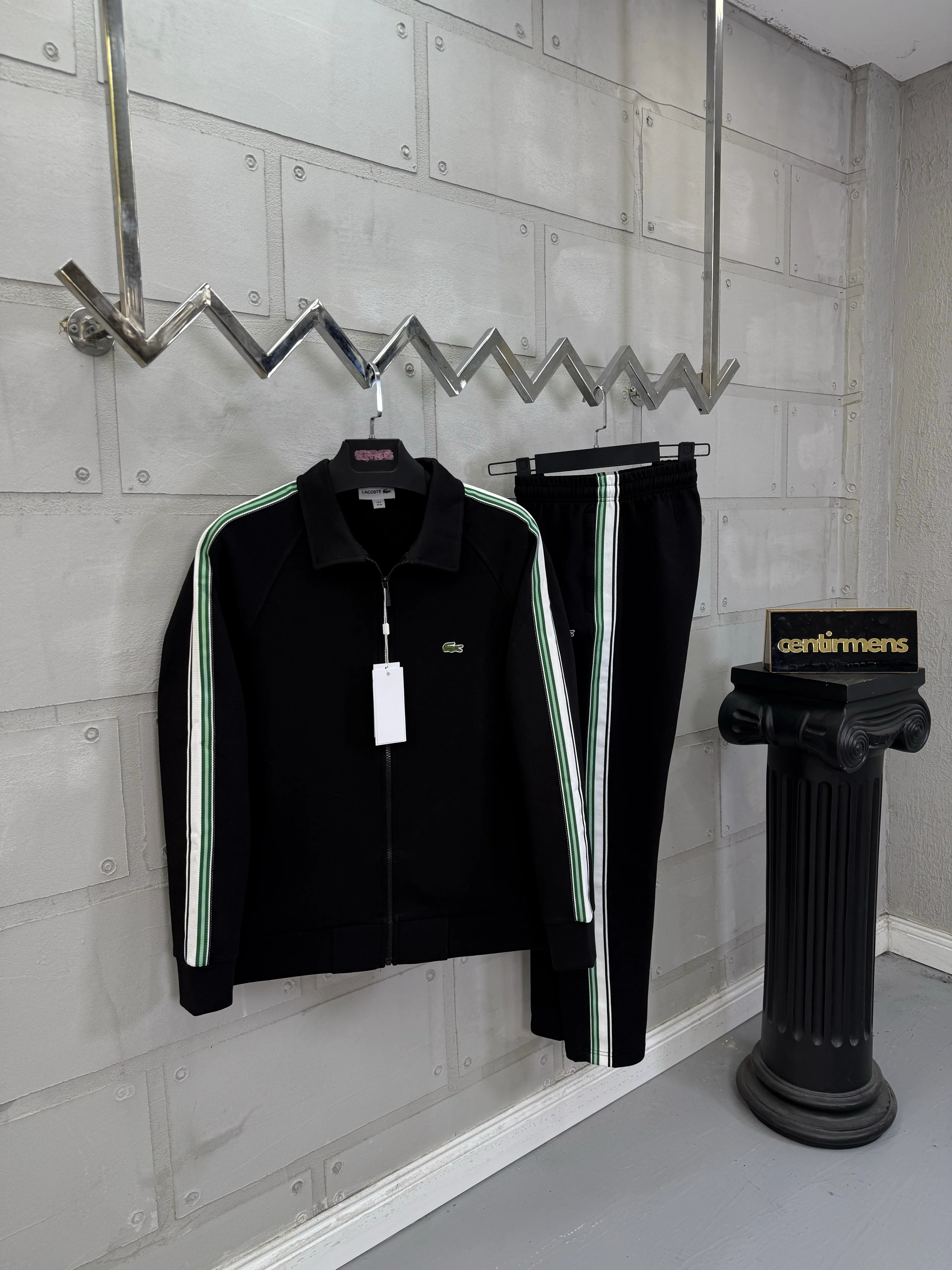 LCST Biye Şeritli Eşofman Takım Siyah