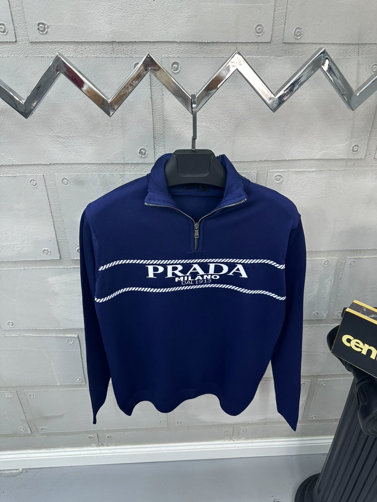 Prada Mavi Fermuar Detay 