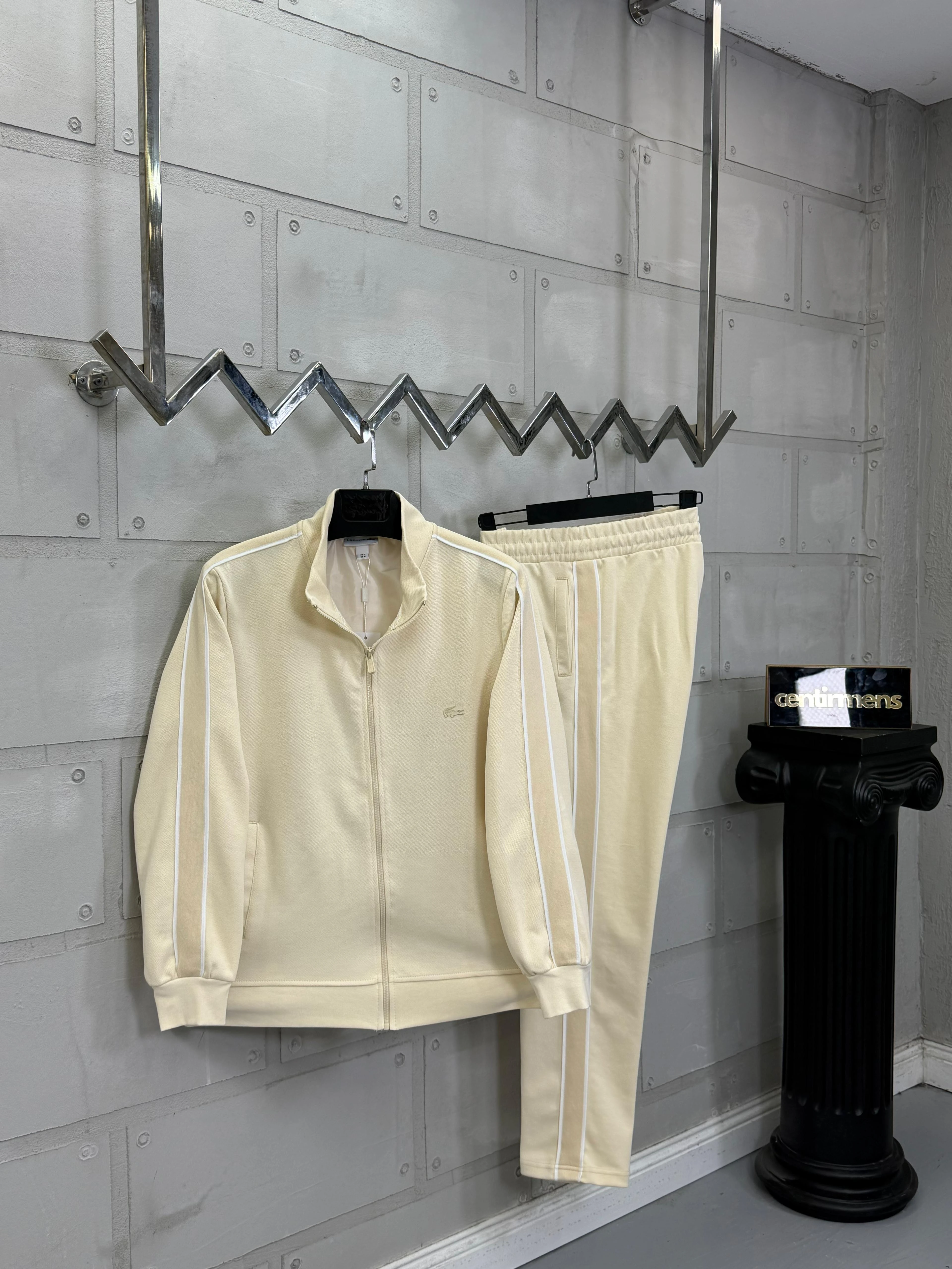 LCST Biyeli Eşofman Takımı Krem