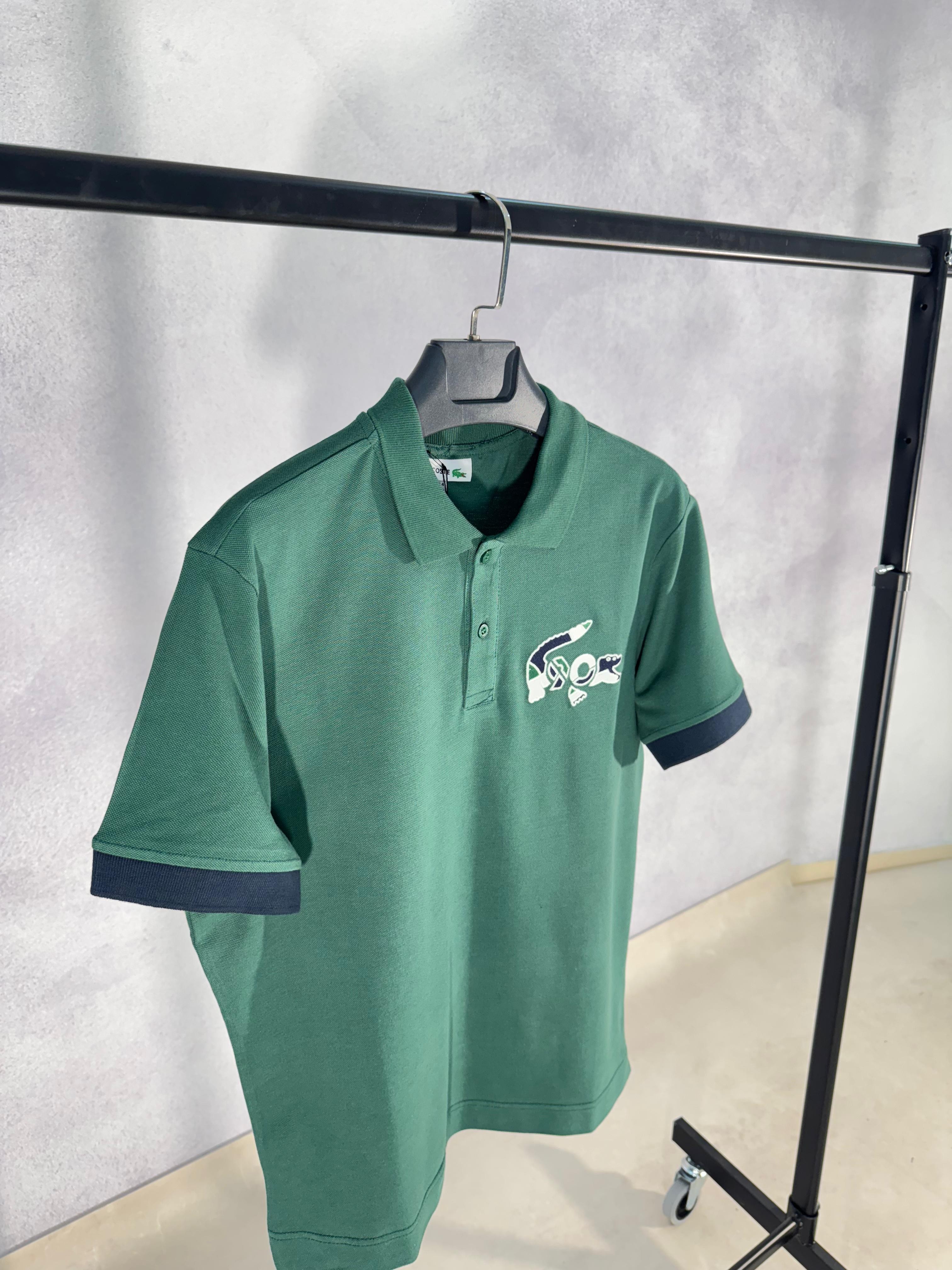 Lacoste Polo Yaka Yeşil Tişört