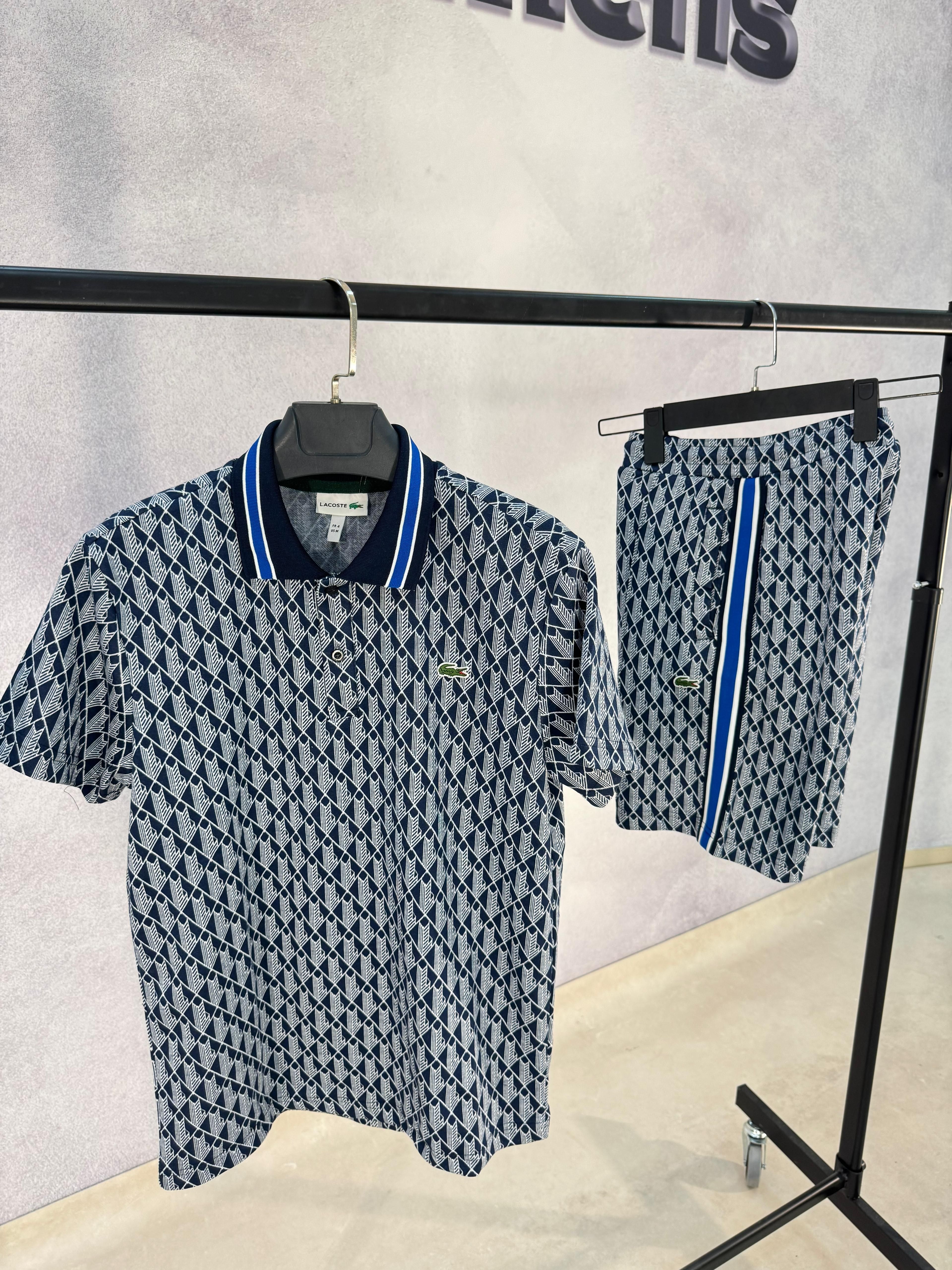 Lacoste Lacivert Monogrom Şortlu Takım