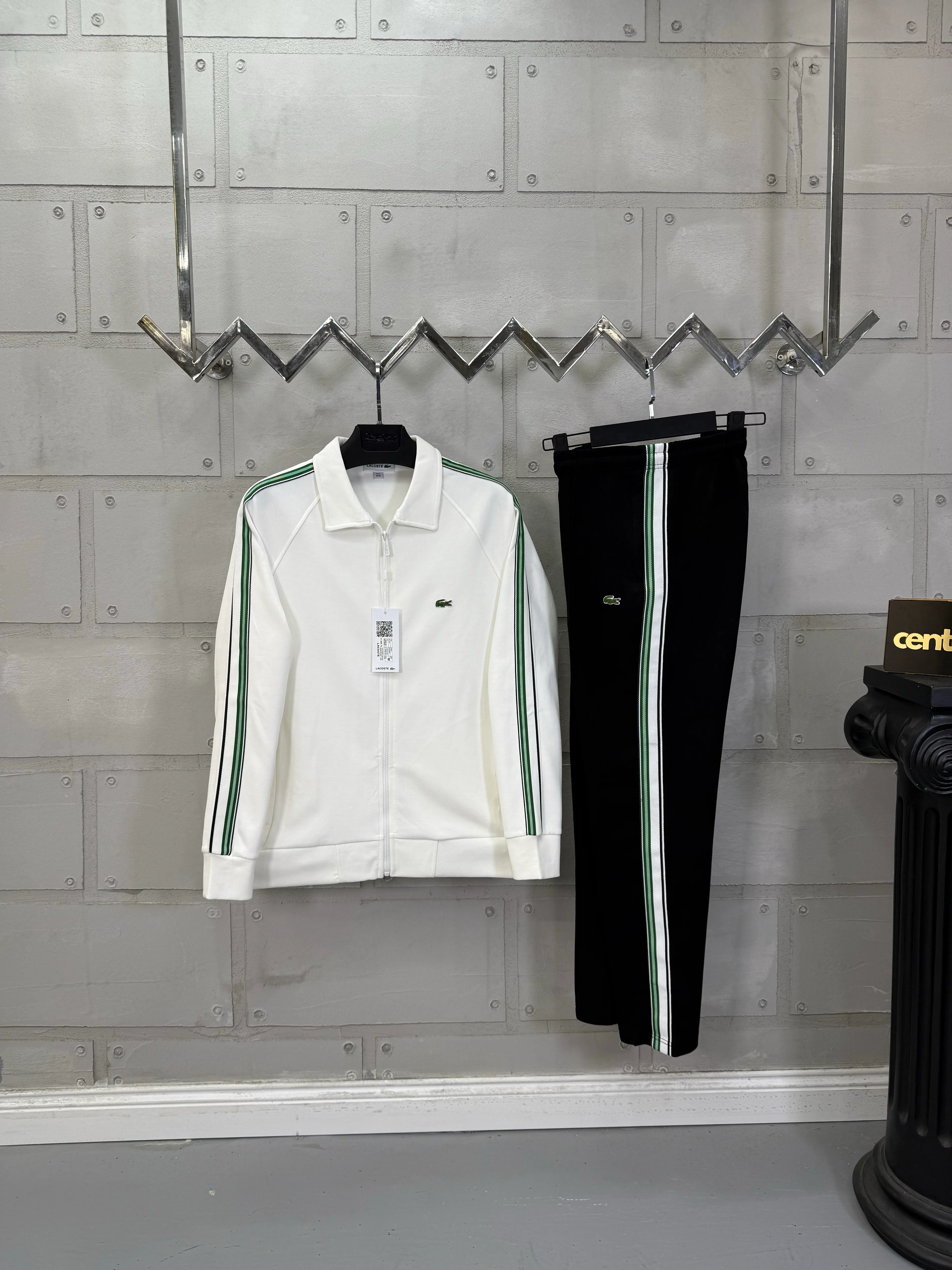 LCST Biye Şeritli Eşofman Takım Beyaz