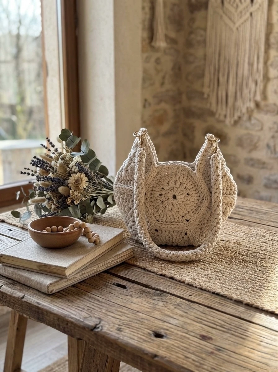 Zoffu Serene - Özel Tasarım Halka Detaylı Omuz Çantası