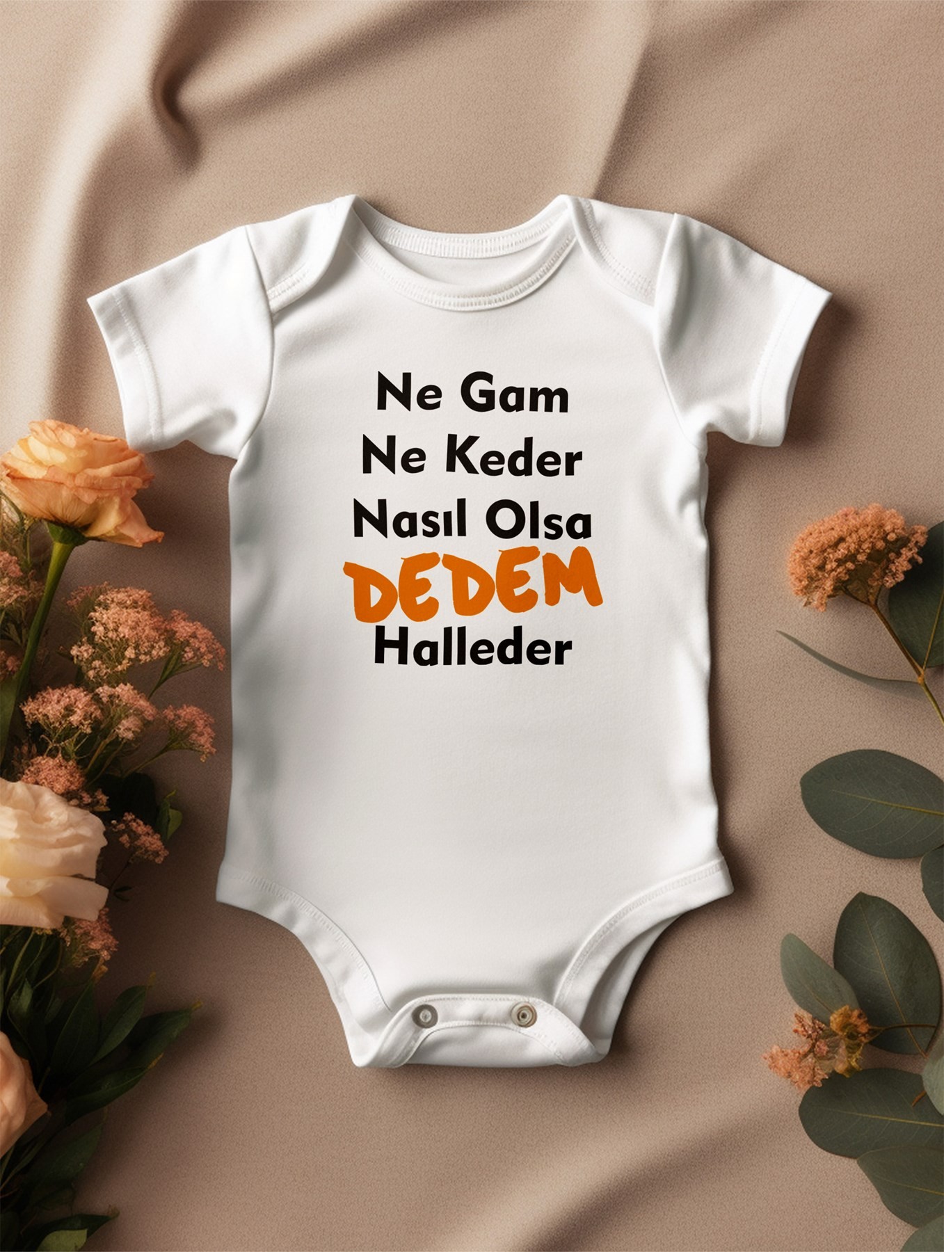 Dedem Halleder Yazılı Bebek Zıbın