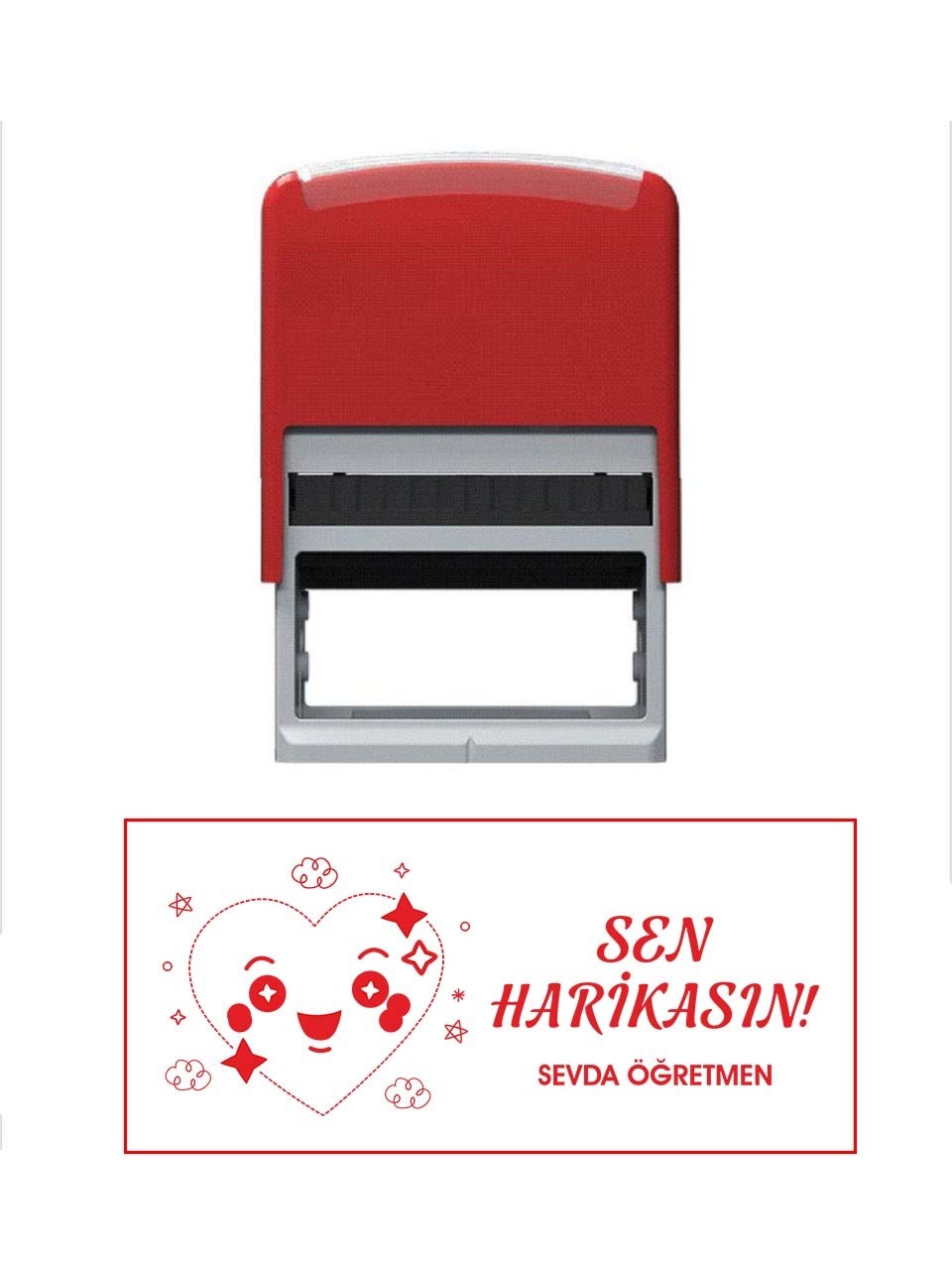 Kişiye Özel Isimli Kırmızı Öğretmen Kaşesi - 5