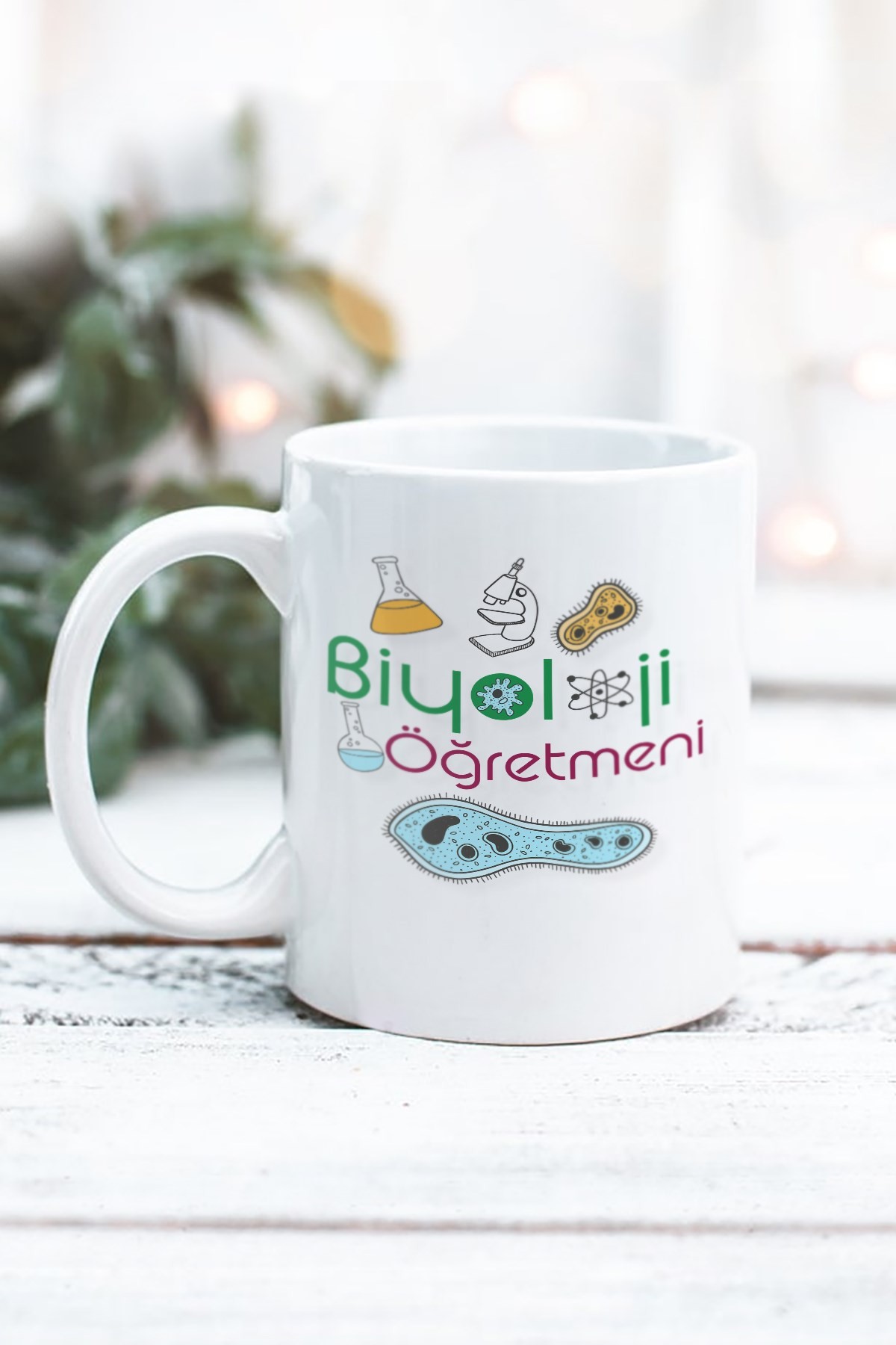Biyoloji Öğretmeni Tasarımlı Kupa Bardak