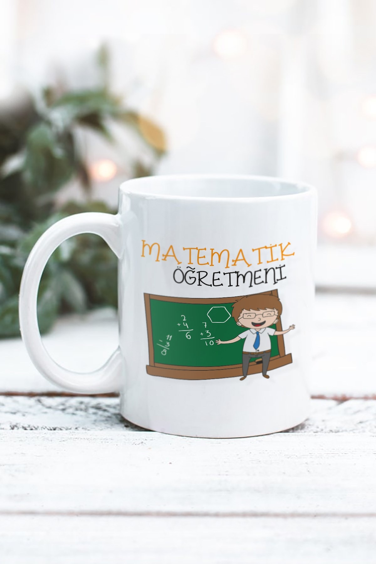 Matematik Öğretmeni Tasarımlı Kupa Bardak