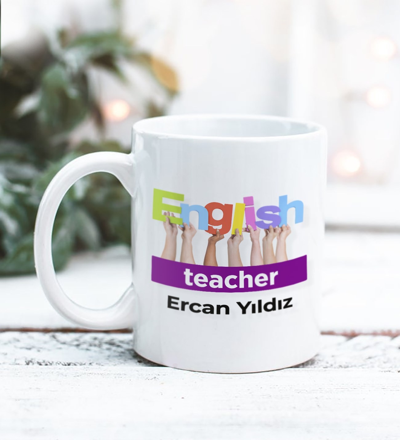 İngilizce Öğretmeni Tasarımlı Kişiye Özel Kupa Bardak