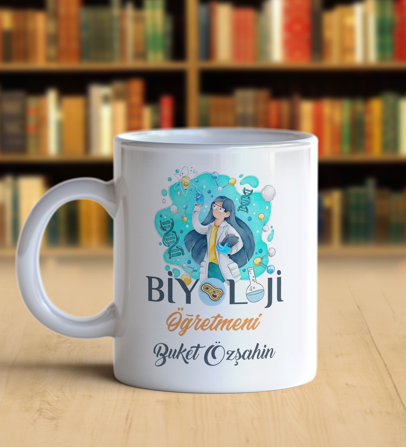 Kişiye Özel Biyoloji Öğretmeni Kupa Bardak