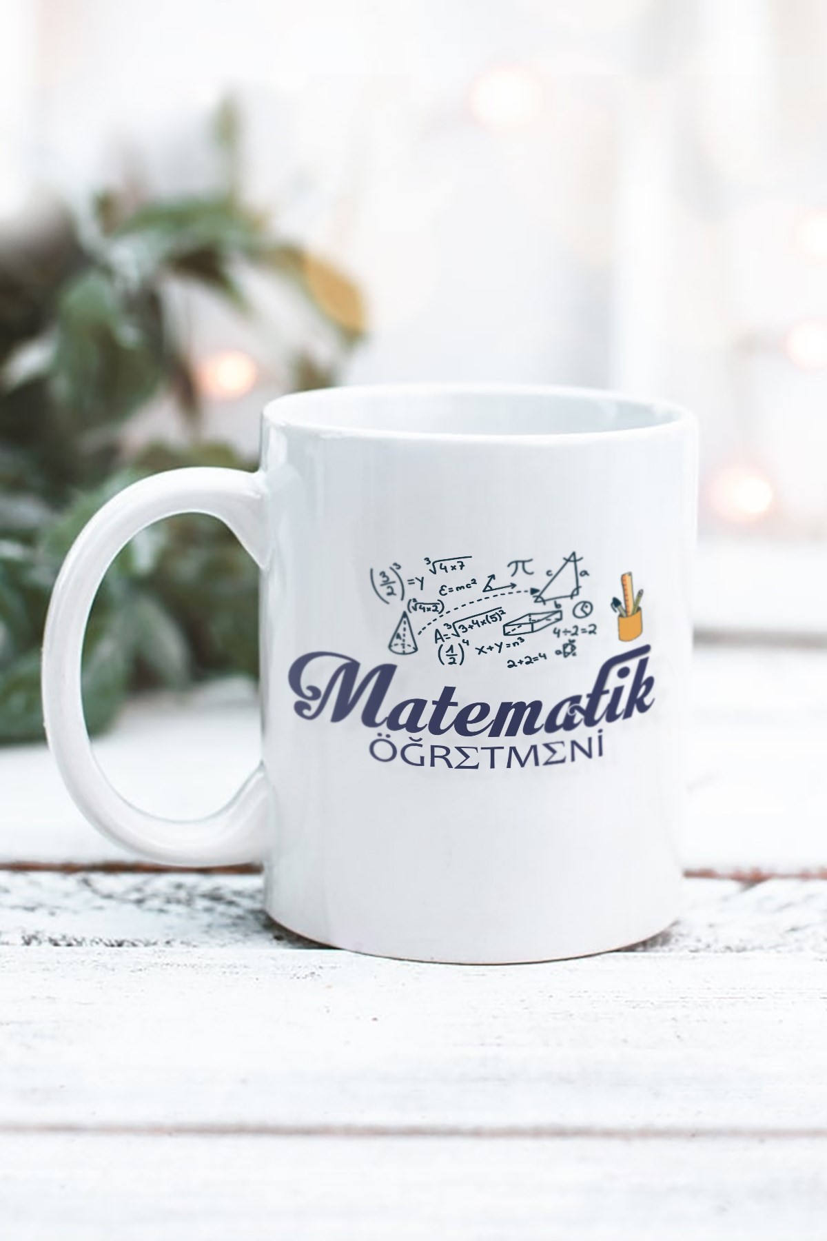 Matematik Öğretmeni Tasarımlı Kupa Bardak