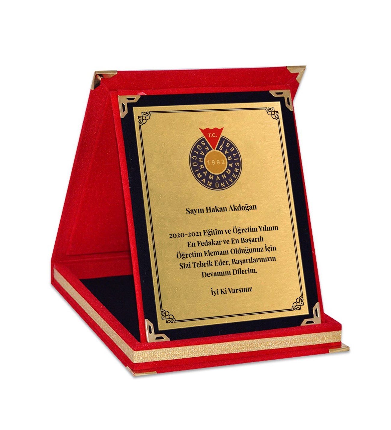 Kurum ve Firmalara Özel Kadife Plaket
