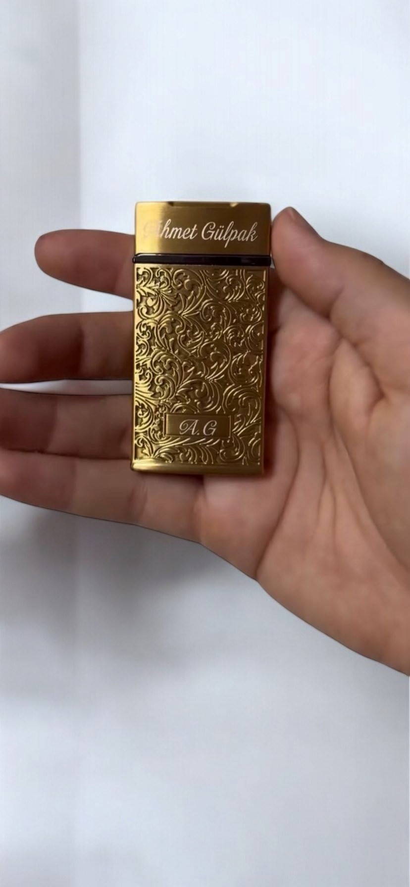 Kişiye Özel İsim Baskılı İşlemeli Metal Çakmak