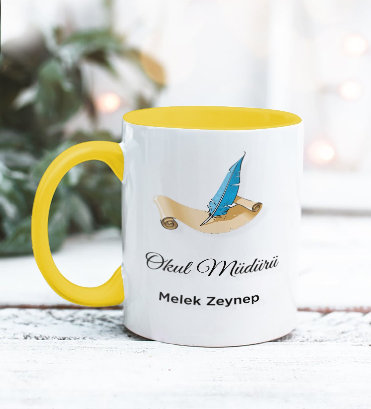 Okul Müdürü Tasarımlı Kişiye Özel Kupa Bardak