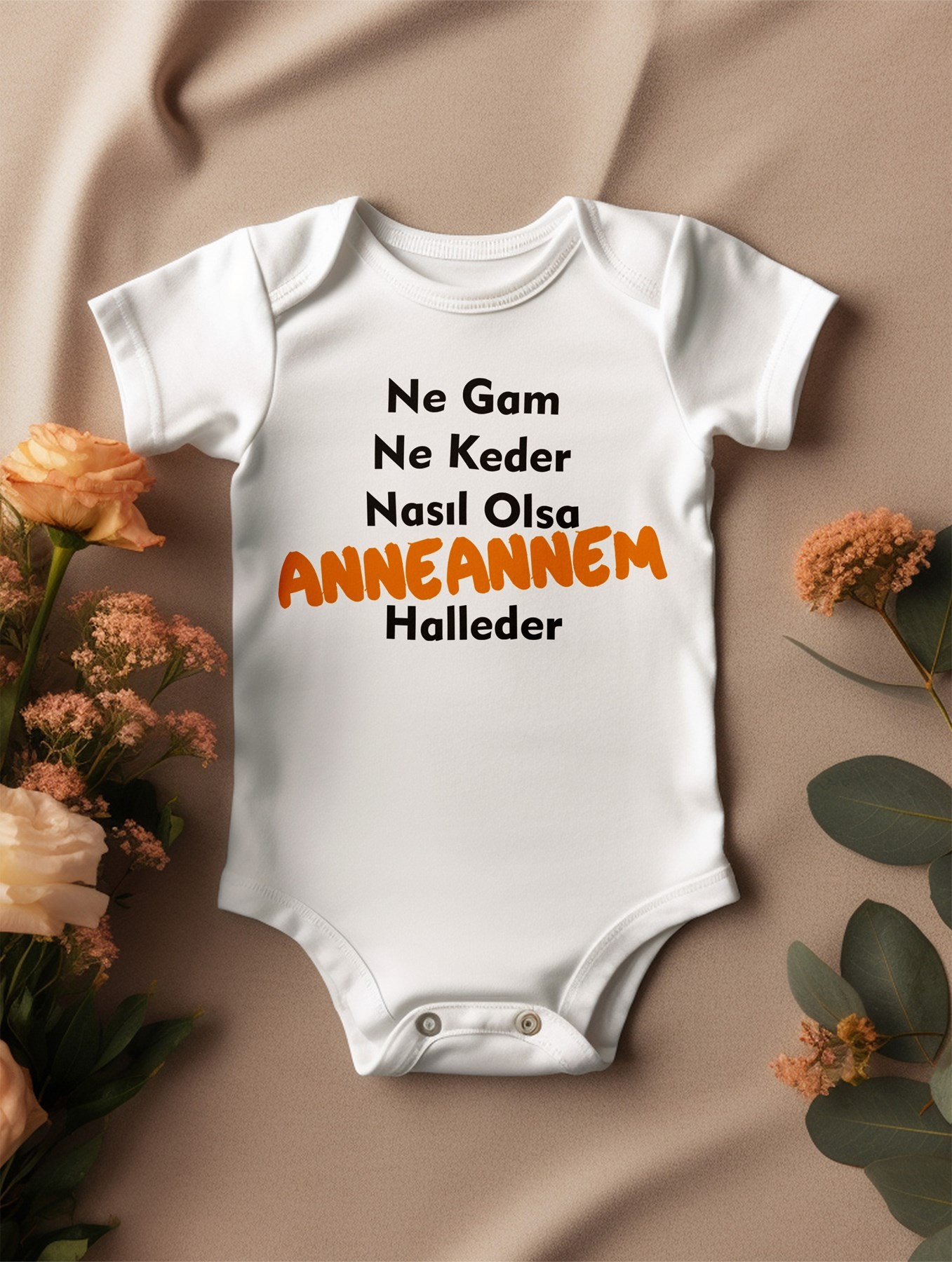 Anneannem Halleder Yazılı Bebek Zıbın