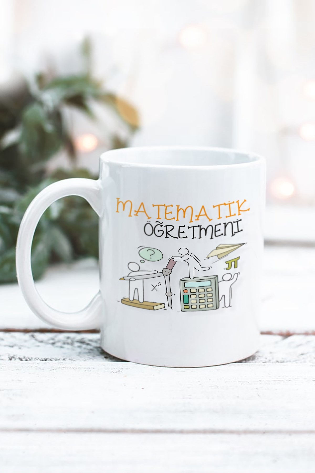 Matematik Öğretmeni Tasarımlı Kupa Bardak