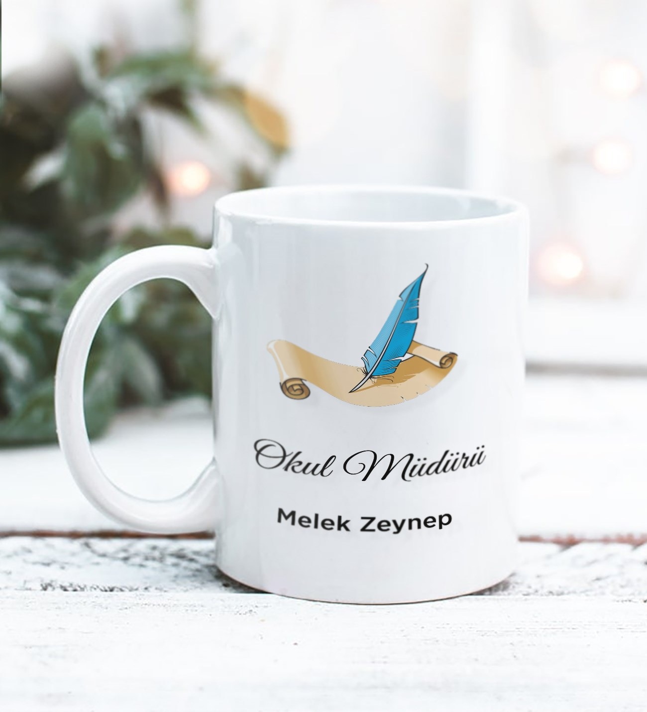 Okul Müdürü Tasarımlı Kişiye Özel Kupa Bardak
