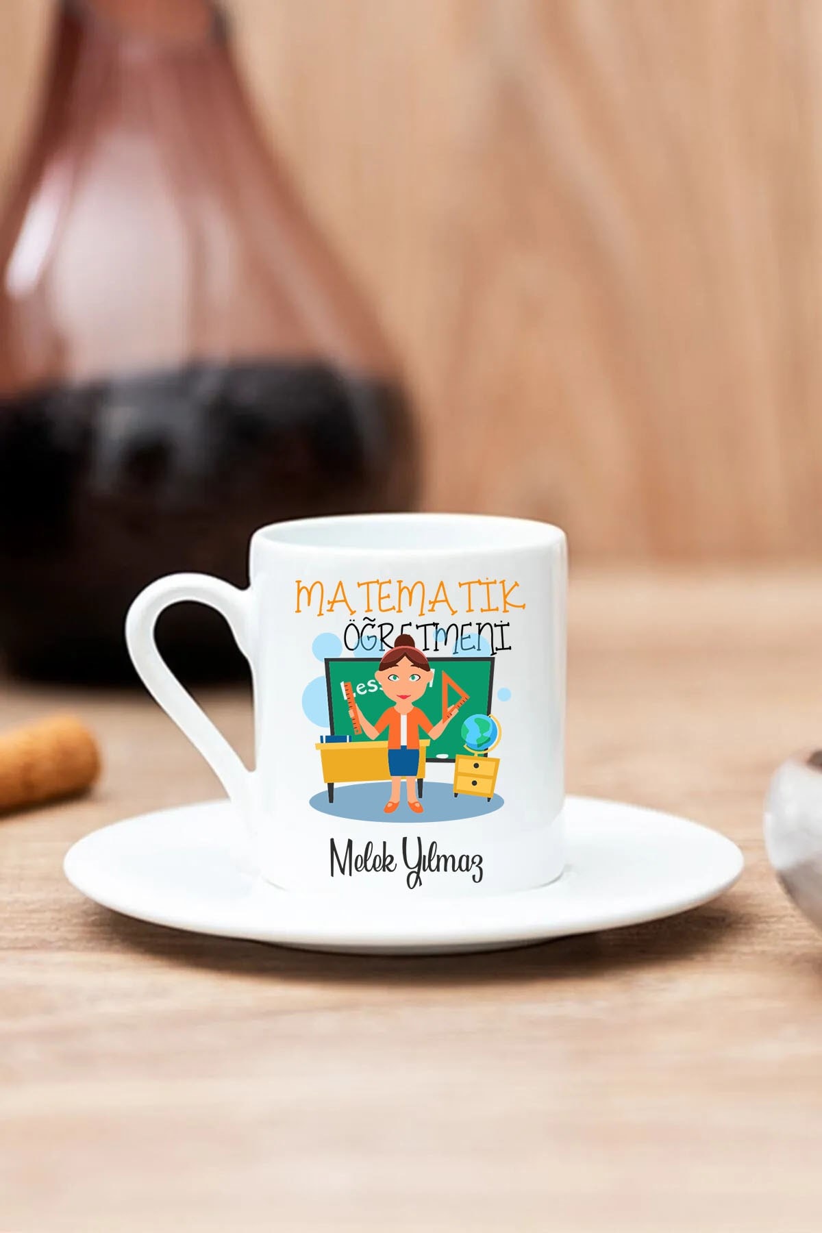Kişiye Özel Matematik Öğretmeni  Tasarımlı Kahve Fincanı - 6