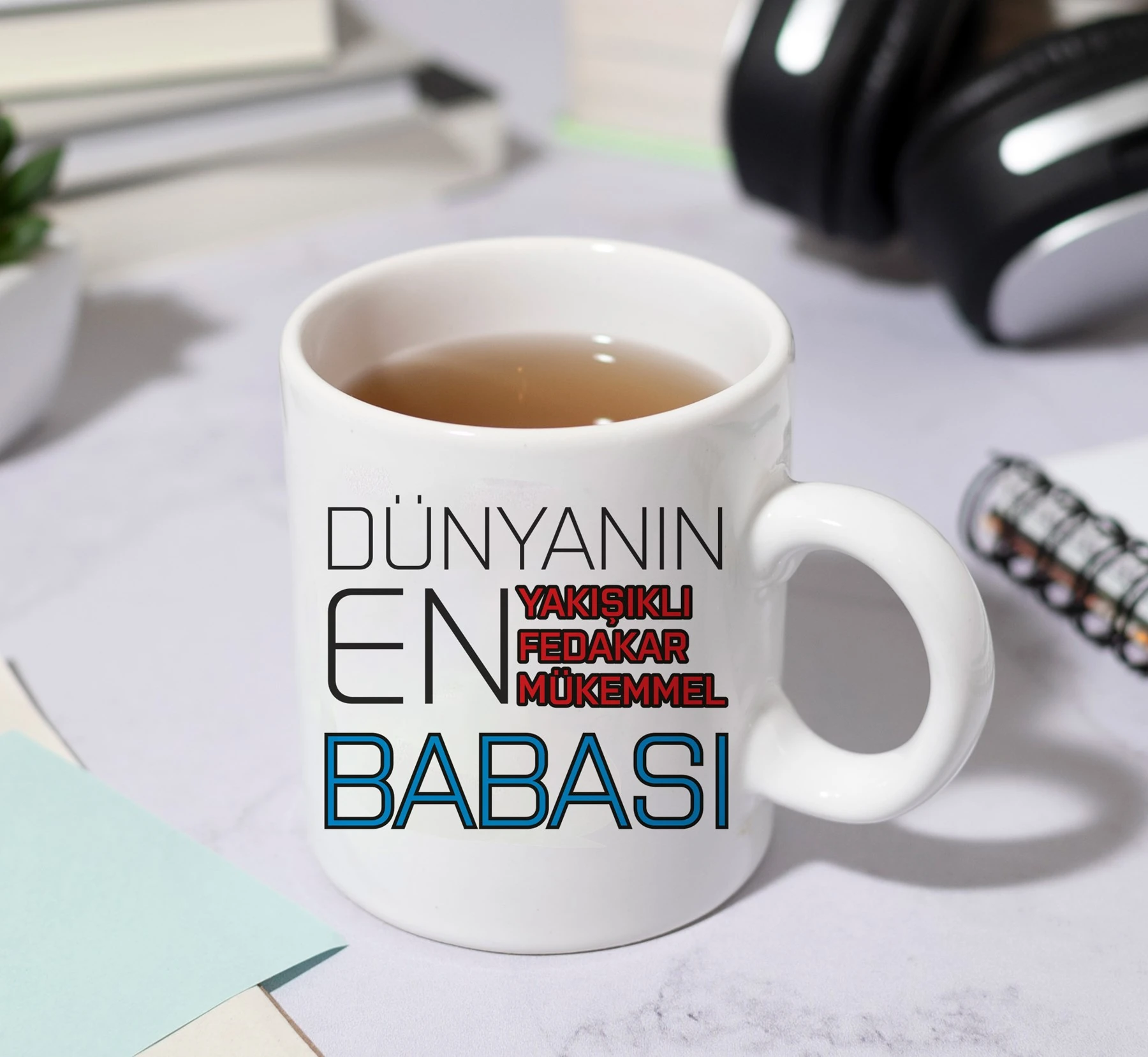Dünyanın En Yakışıklı, Fedakar, Mükemmel Babası Yazılı Kupa Bardak