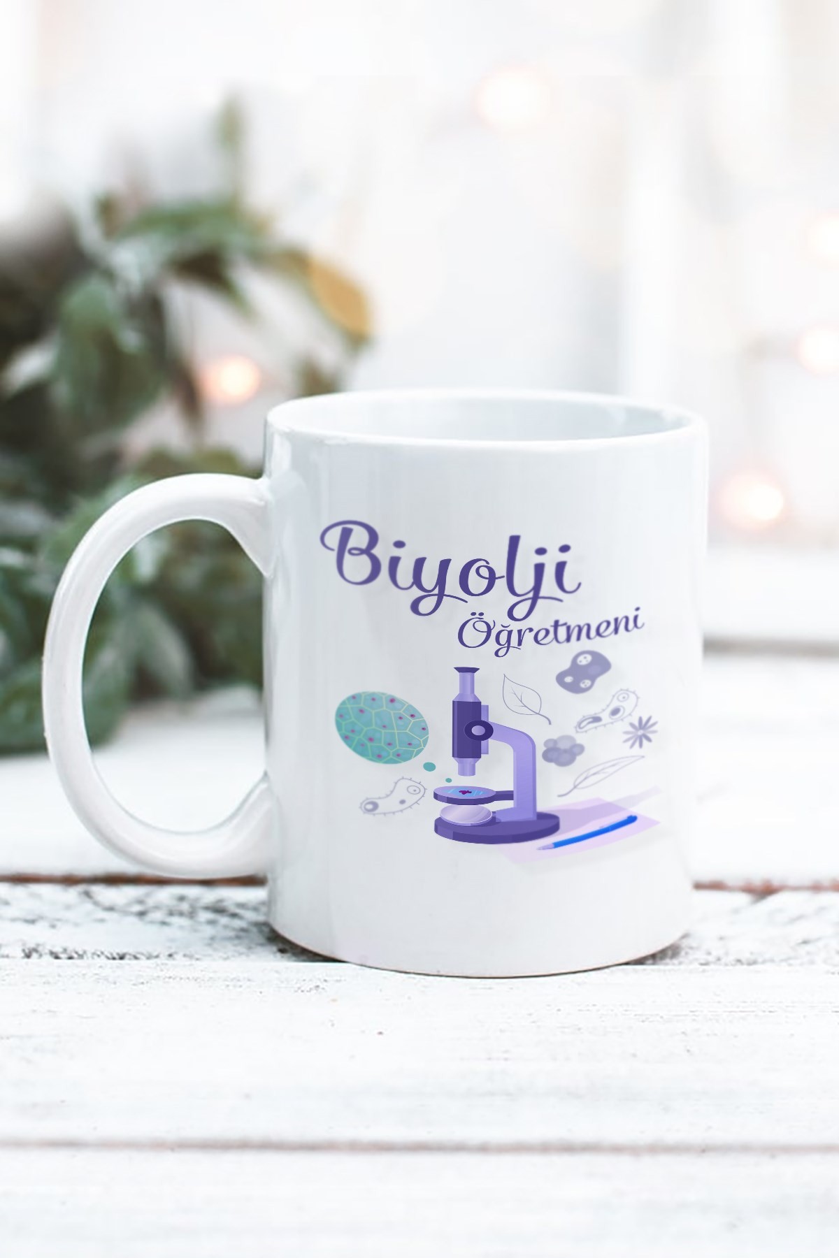 Biyoloji Öğretmeni Tasarımlı Kupa Bardak